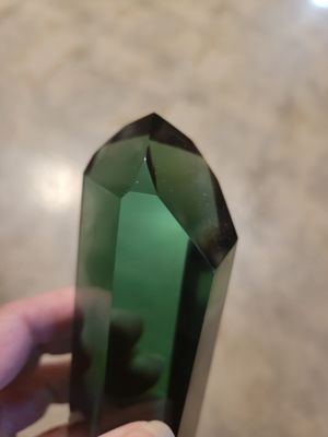 Crystal Green Obsidian Obelisk Point WAS$195 7Inch Tall