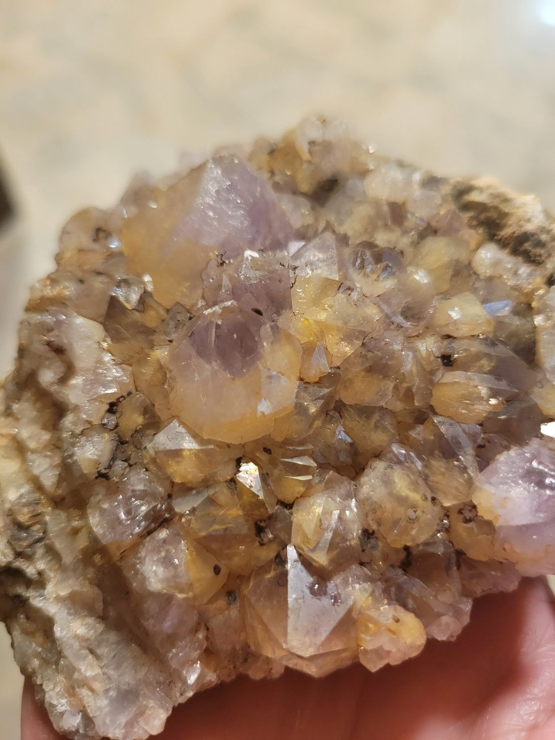 Crystal Amethyst/Citrine/Barite/Quartz 16ozs  WAS$150