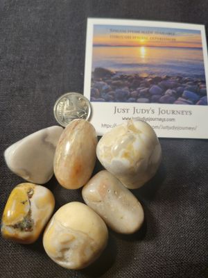 Crystal Tumbled Beautiful med/lg Orbicular Jasper - 6 pieces WAS$ 36