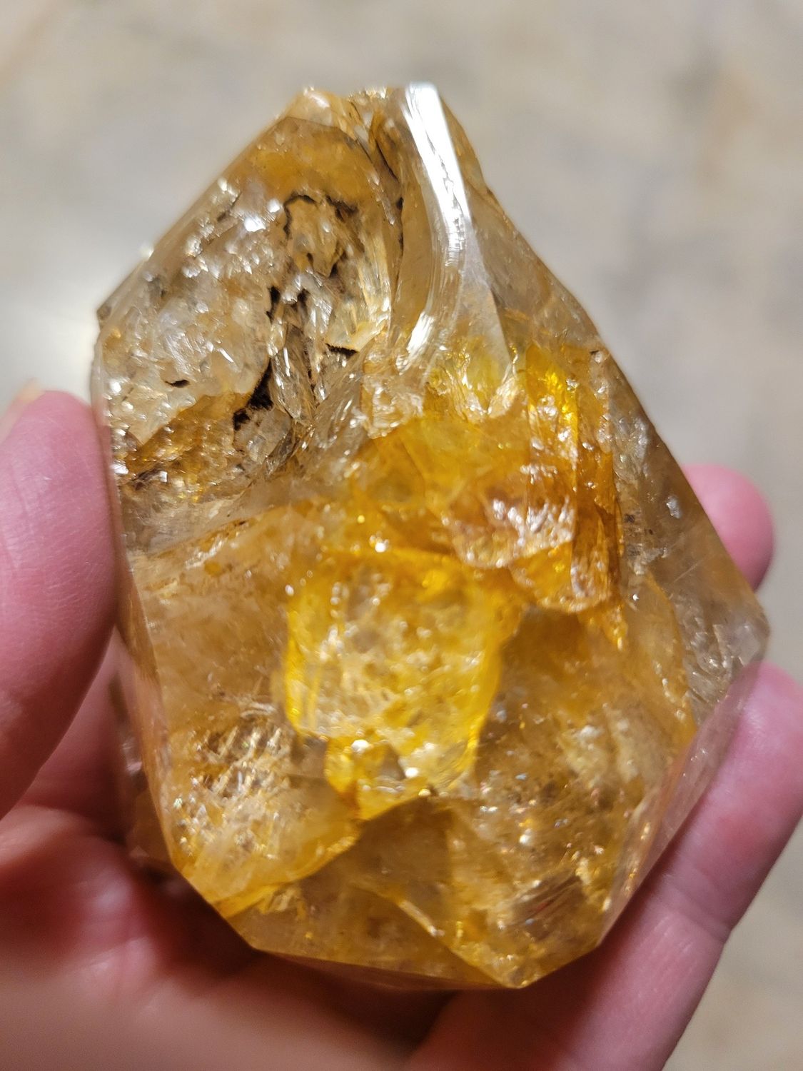 Crystal Herkimer Quartz Golden Healer 258gms WAS$275!