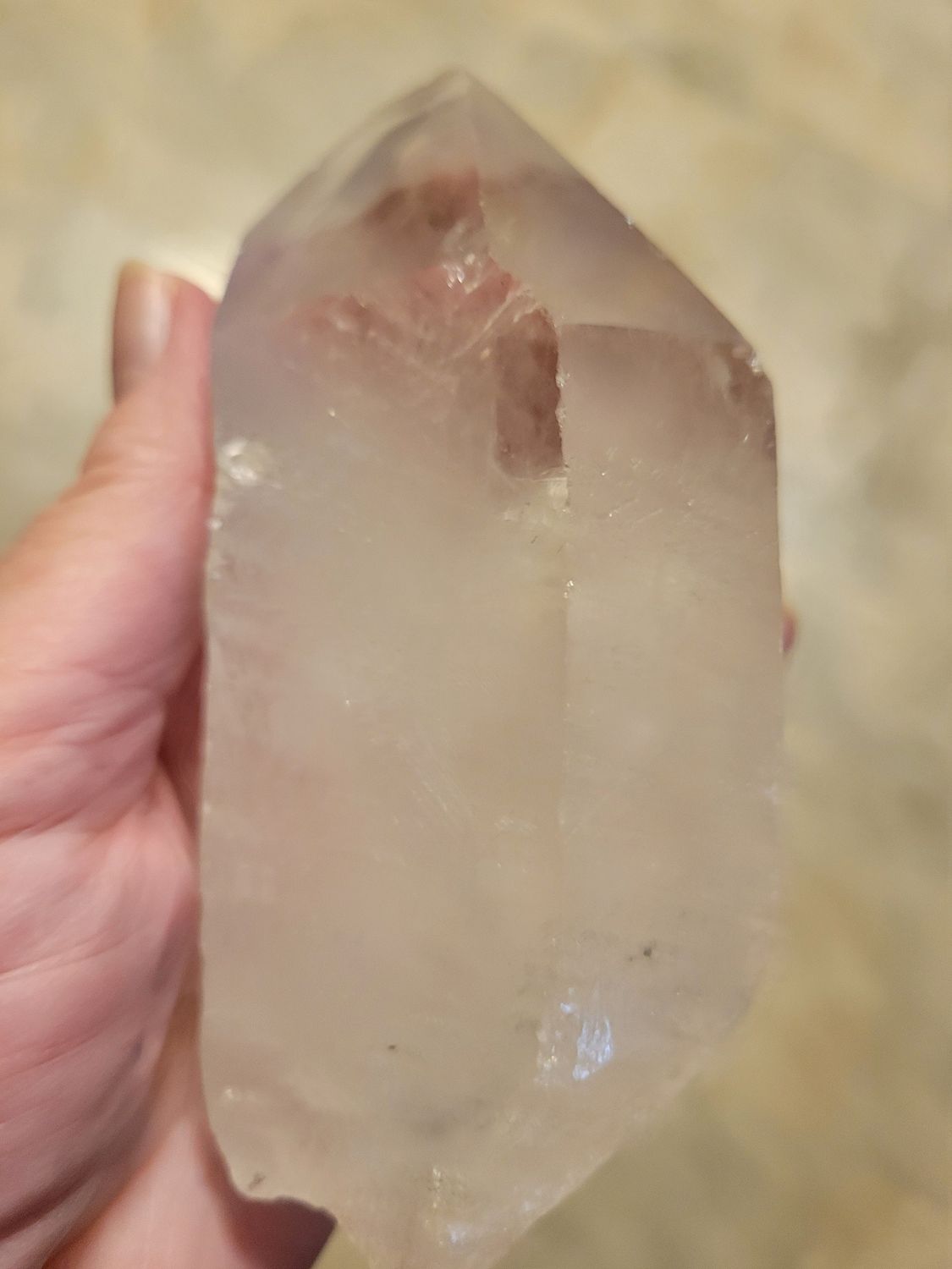 Crystal Clear Quartz Lemurian Large Chunk/point 16plus ozs. WAS$115