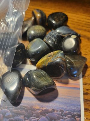Crystal Tumbled Blue Tiger Eye (Med)  (35 Pieces!!) Value $210