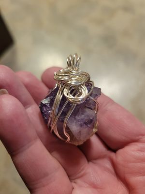 Pendant Amethyst Chunk Purple-  Created by JudyWAS$65