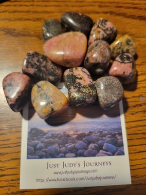 Crystal/Stone Medium (beautiful) Tumbled Rhodonite 12 pieces! )Value $75