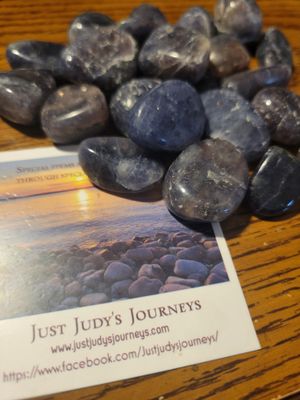 Crystal/Stone Medium (beautiful) Tumbled Iolite 23 piece! )Value $140.+