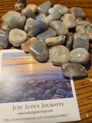 Crystal/Stone Small Tumbled Black Moonstone 30pieces! )Value $90.00+