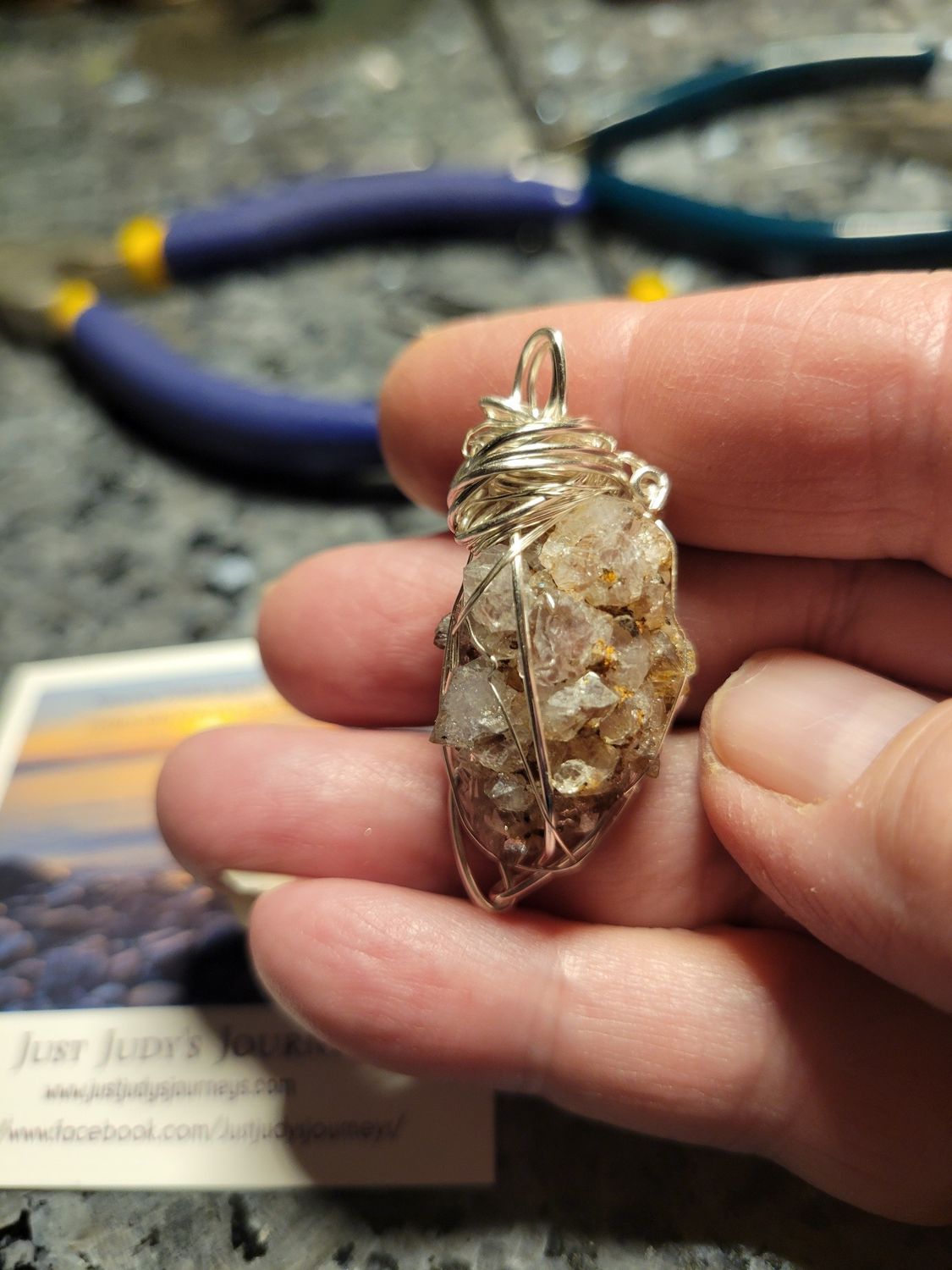 Pendant Amethyst Rough Cluster - Created by Judy