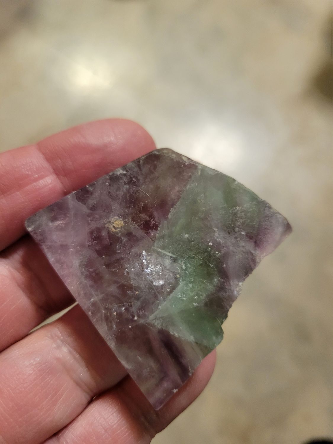 Crystal Fluorite Slab/ Green &amp; Purple