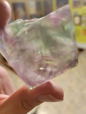 Crystal Fluorite Slab/ Green &amp; Purple