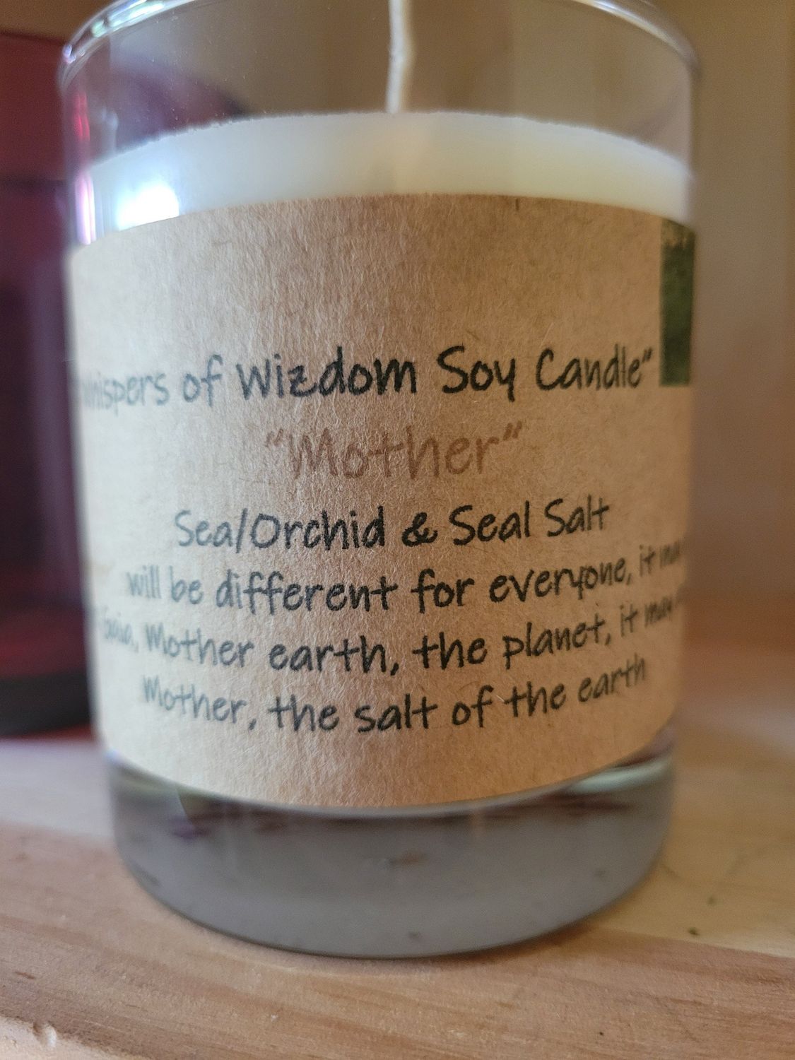 Judy's Soy Candle -"Mother" with Sea Salt