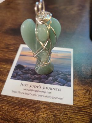 Pendant Green Aventurine Angel (was $65)