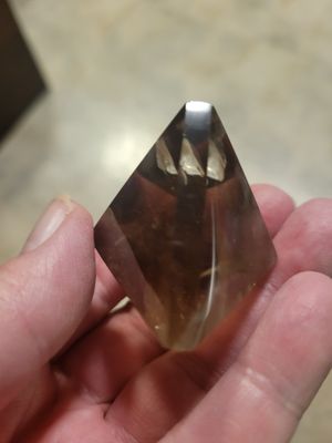 Crystal Smoky Quartz Pyramid/Smooth ( 8 sided)  WAS$70
