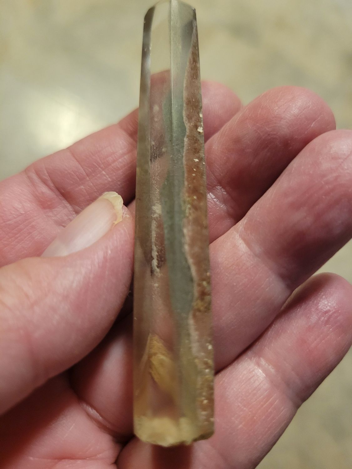 Crystal-Rare Phantom Quartz Laser 3.25 inches. WAS $115.00