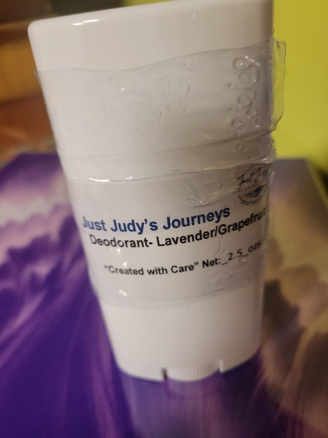 Judy's Clean Ingredient Deodorant-Made with Care -Lavender/Grapefruit-Lightly Scented