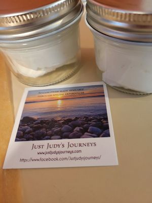 Judy's Decadent Hazelnut Coffee Body Butter 4ozs. Glass Jar &amp; One Bar of Hazelnut Soap (4.3-4.5ozs) SET.