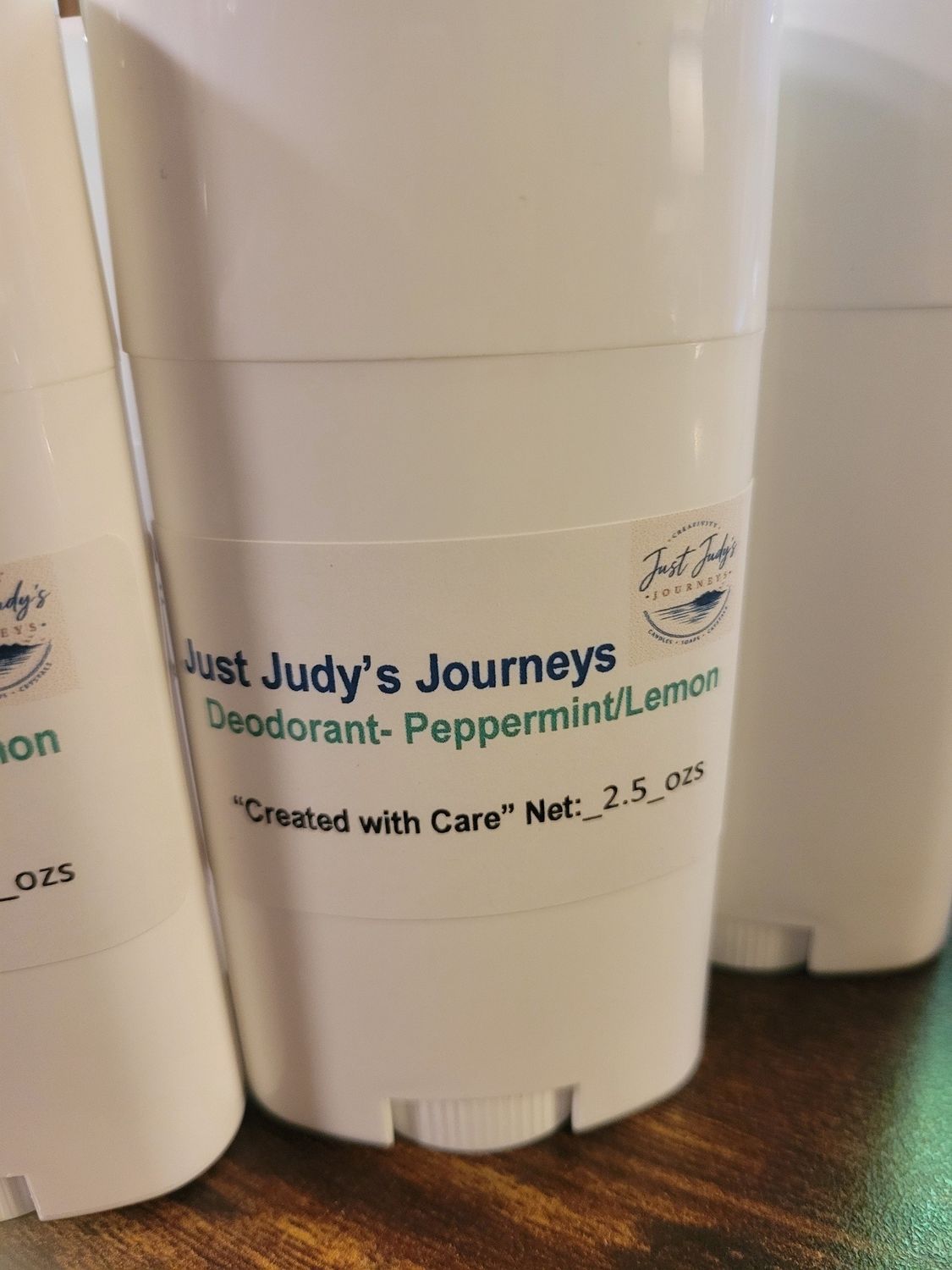 Judy's Clean Ingredient Deodorant-Made with Care -Peppermint/Lemon-Lightly Scented