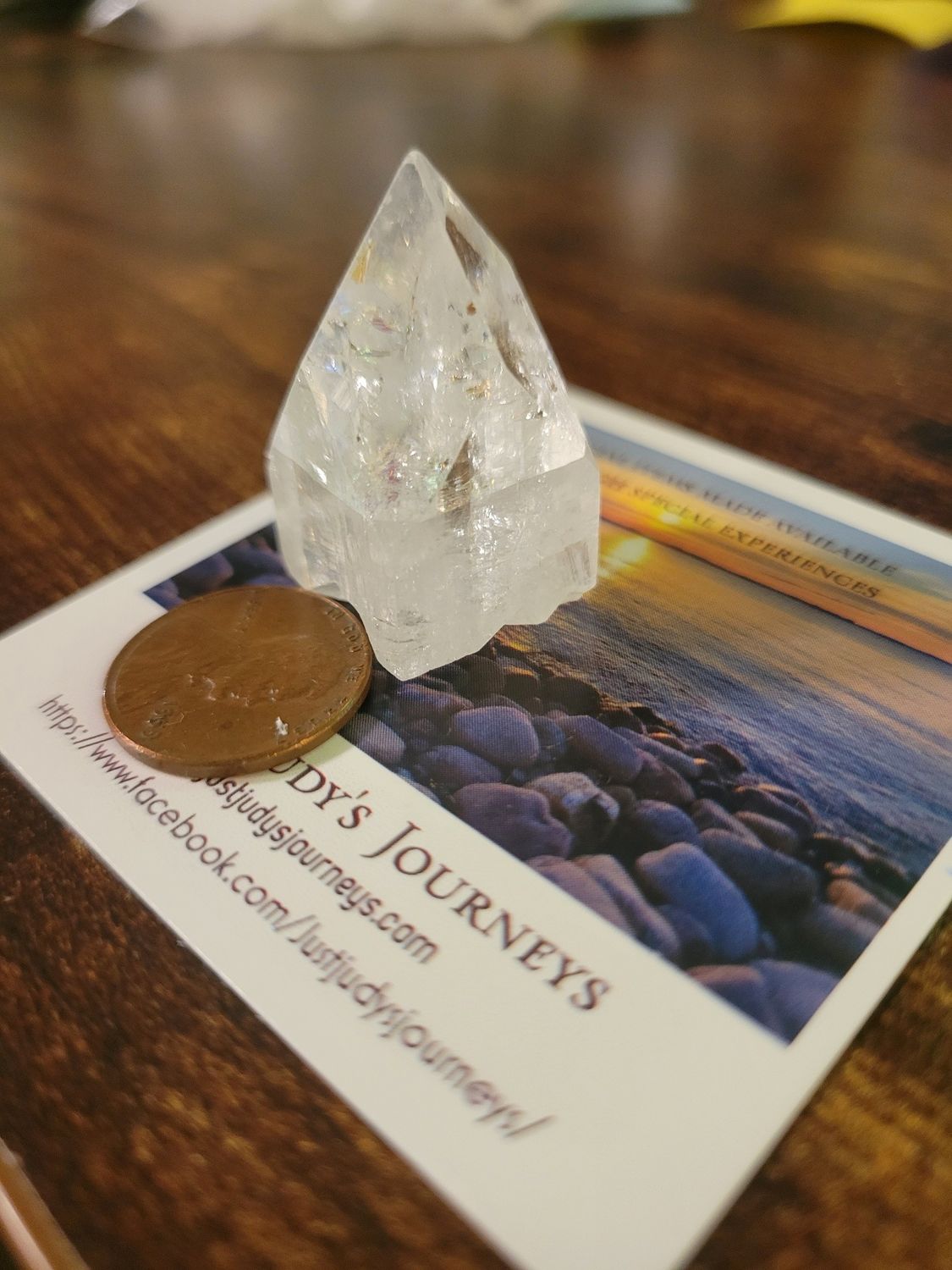 Crystal/Stone Individual Apophyllite "Striking point" -a beauty