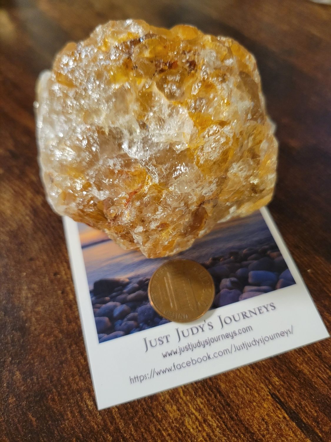 Crystal Ferruginous Quartz  Rough Chunk 9.2 ozs. (aka Hematoid) WAS$55