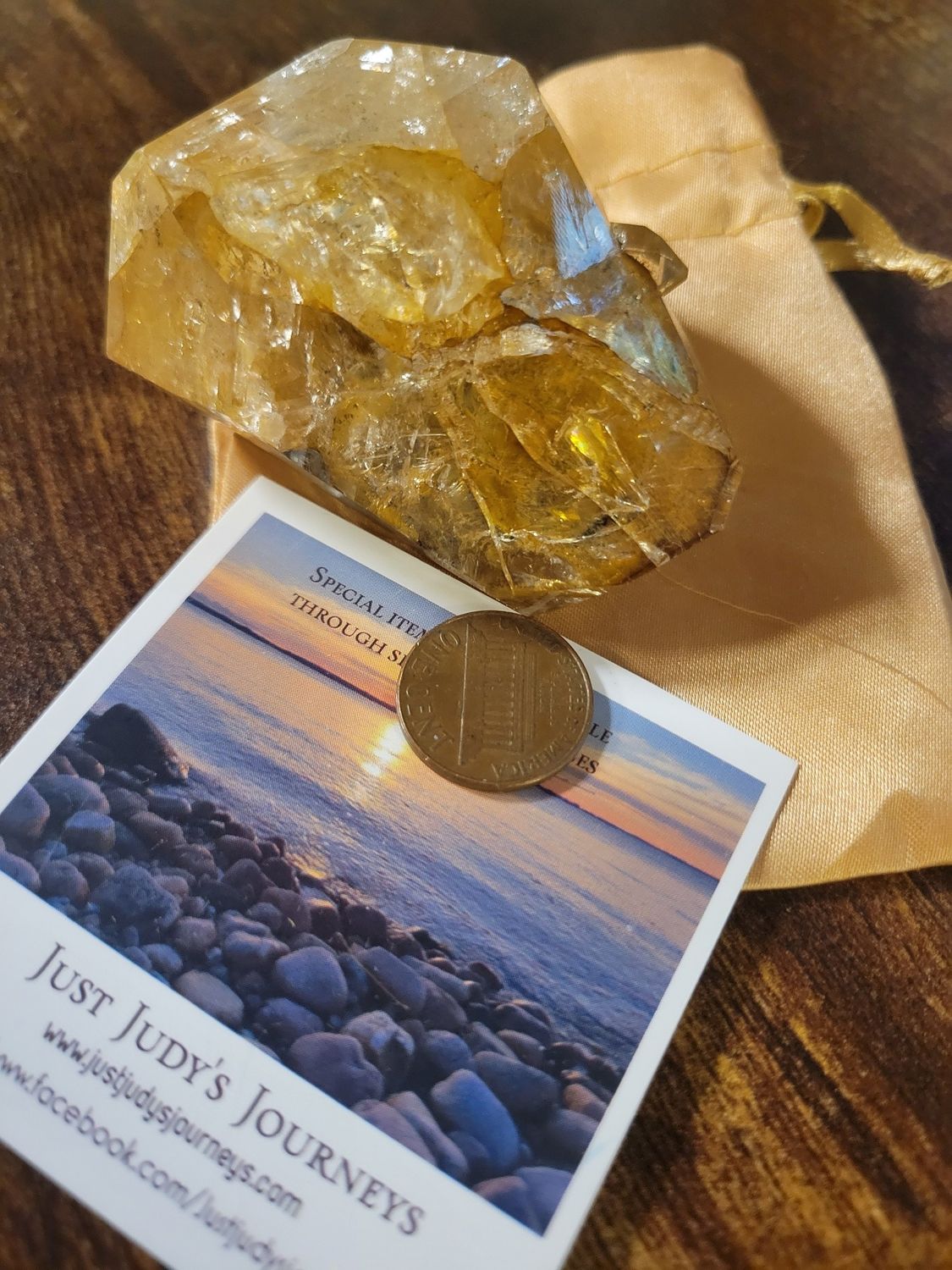 Crystal Herkimer Quartz Golden Healer 143gms  WAS$ 150