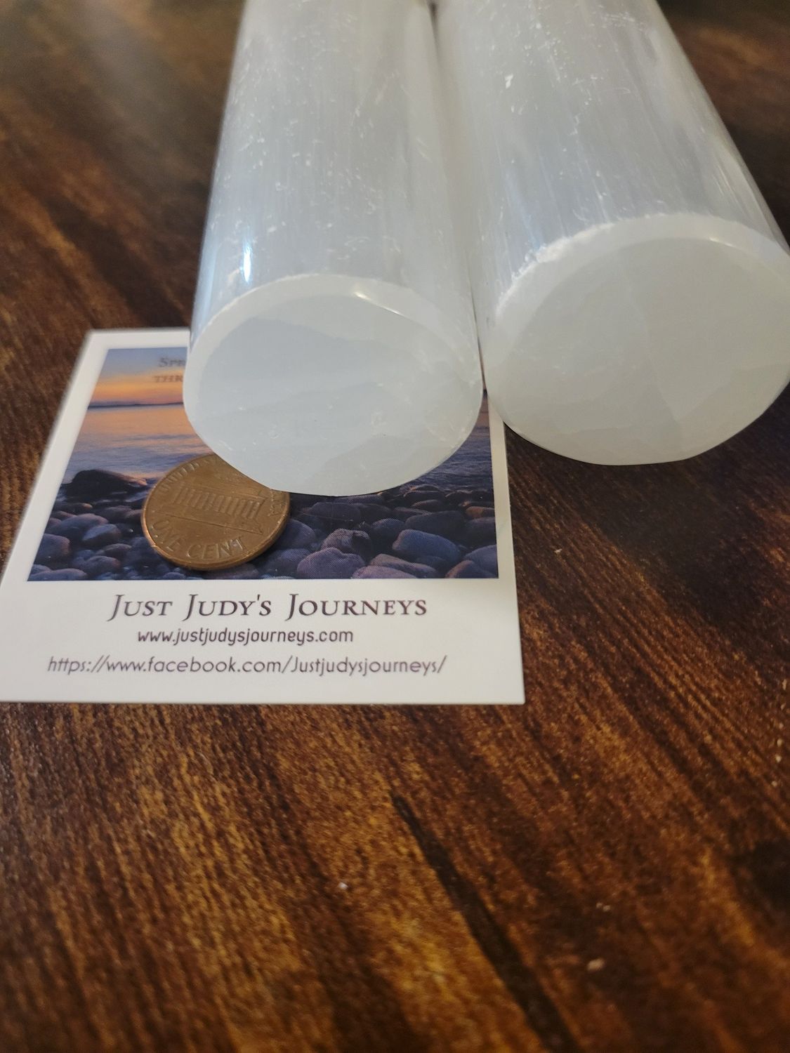 Crystal Selenite Generator/Meditation SET of Two ( little worn)