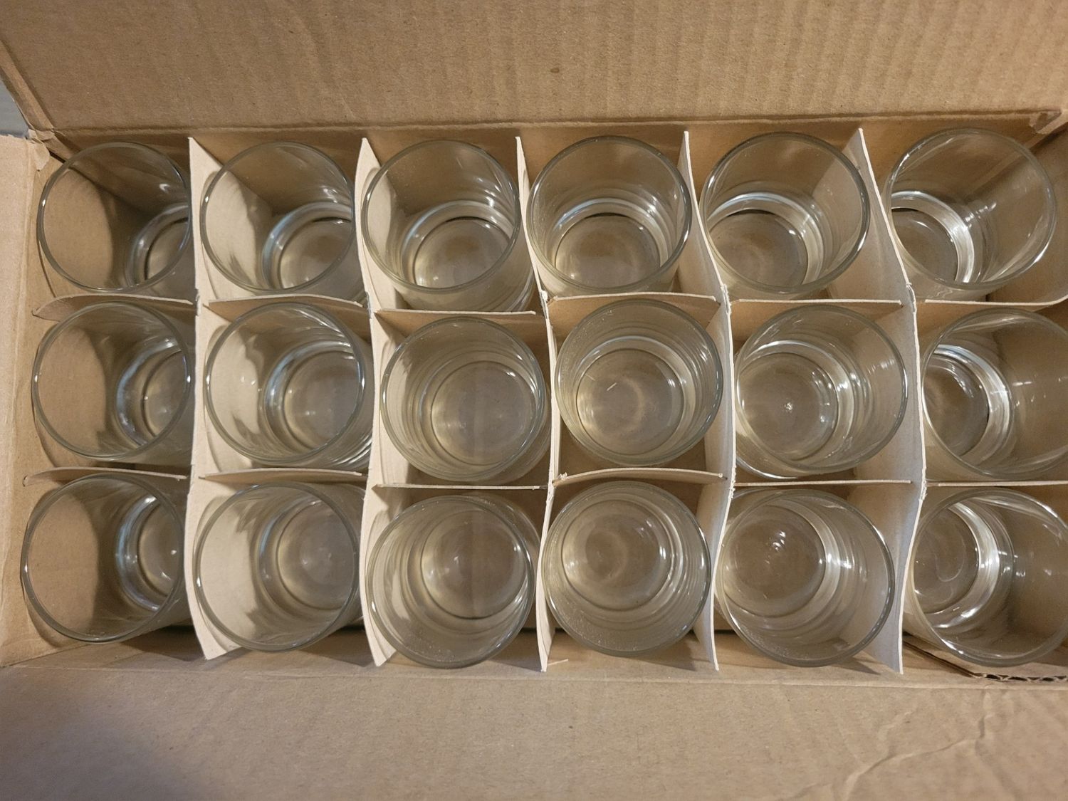 Votive Holder/ Jigger Glasses (36 per box ) NEW (Pick Up ONLY)