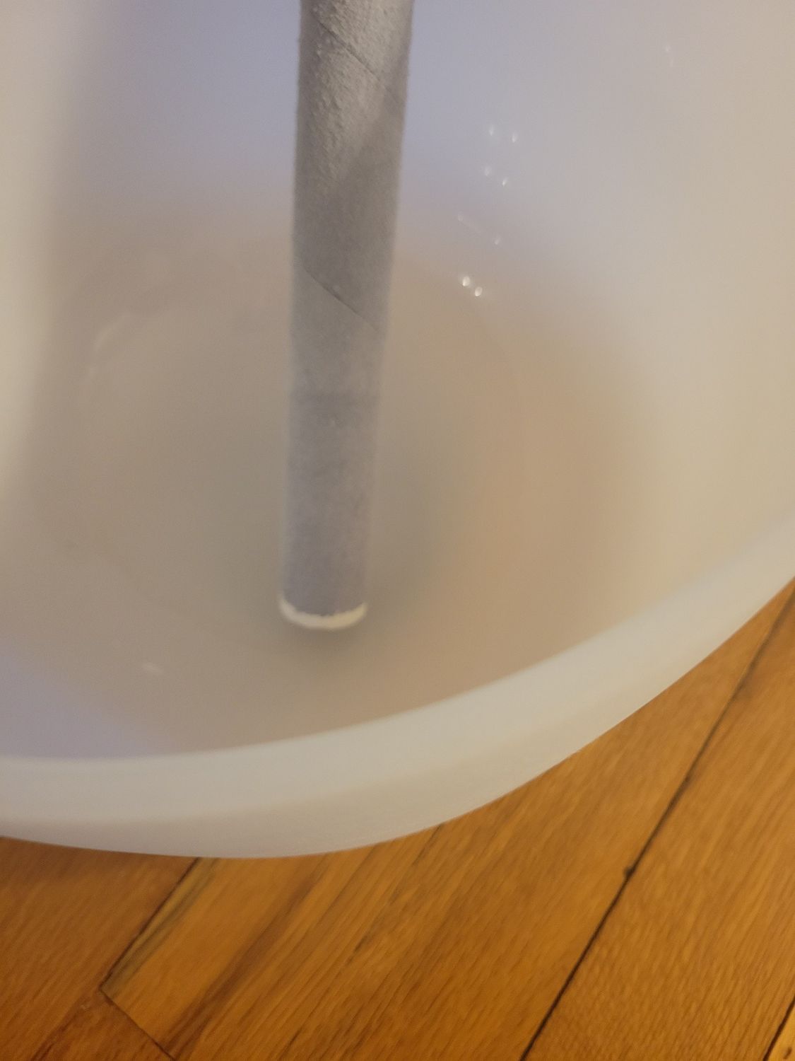 Crystal Frosted unleaded 10" white Singing Bowl with striker &amp; rubber base-(Studio Piece) PICK UP ONLY