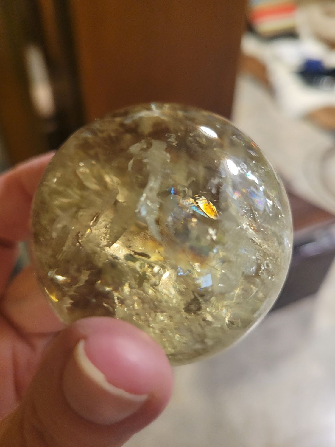 Crystal Sphere Beautiful Citine (7 inch circumference) Collectors piece.