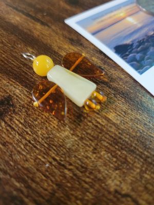 Pendant/hanging Baltic Amber Angel  -Lithuania
