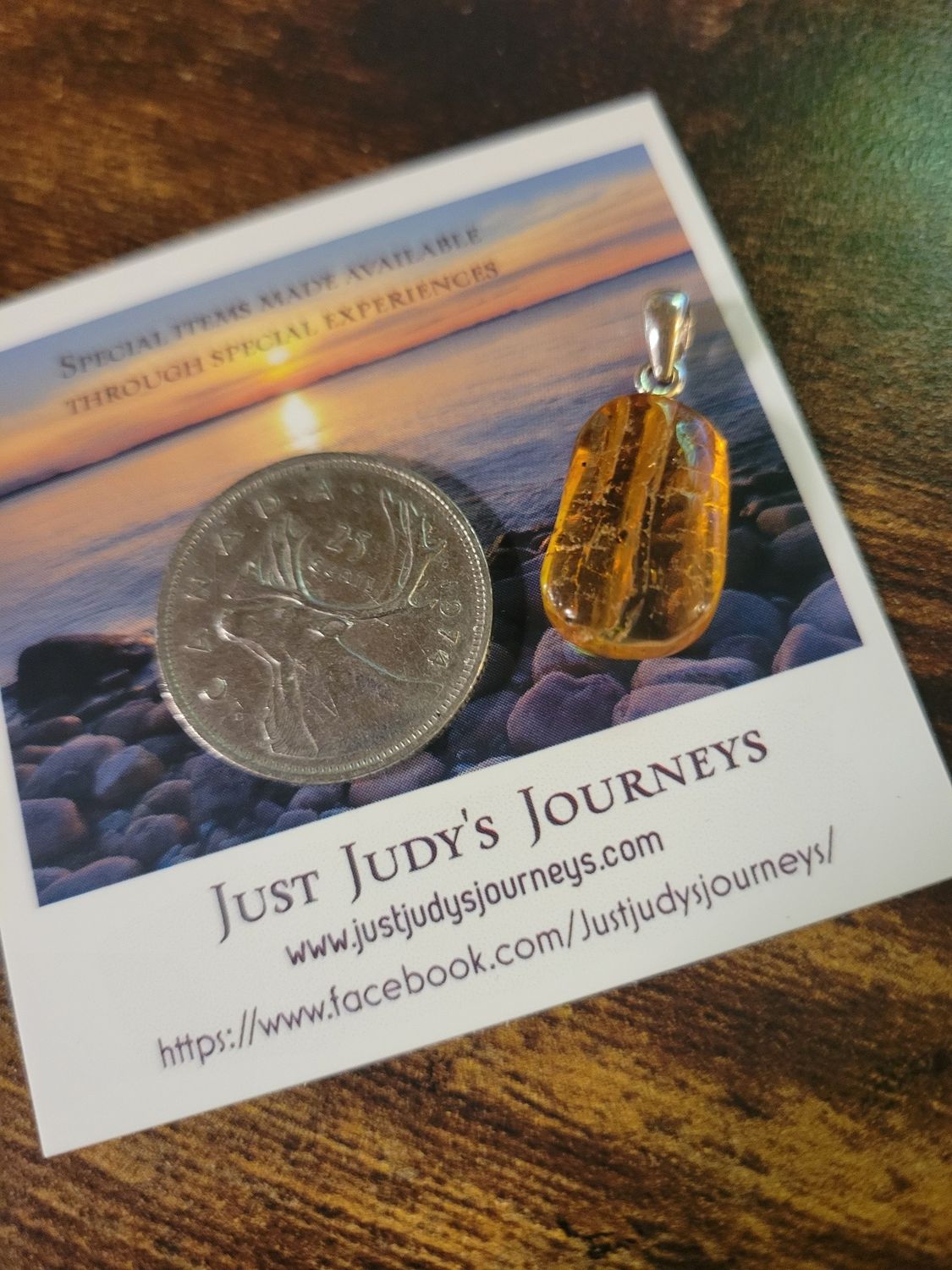 Pendant Baltic Amber -Lithuania-inclusions