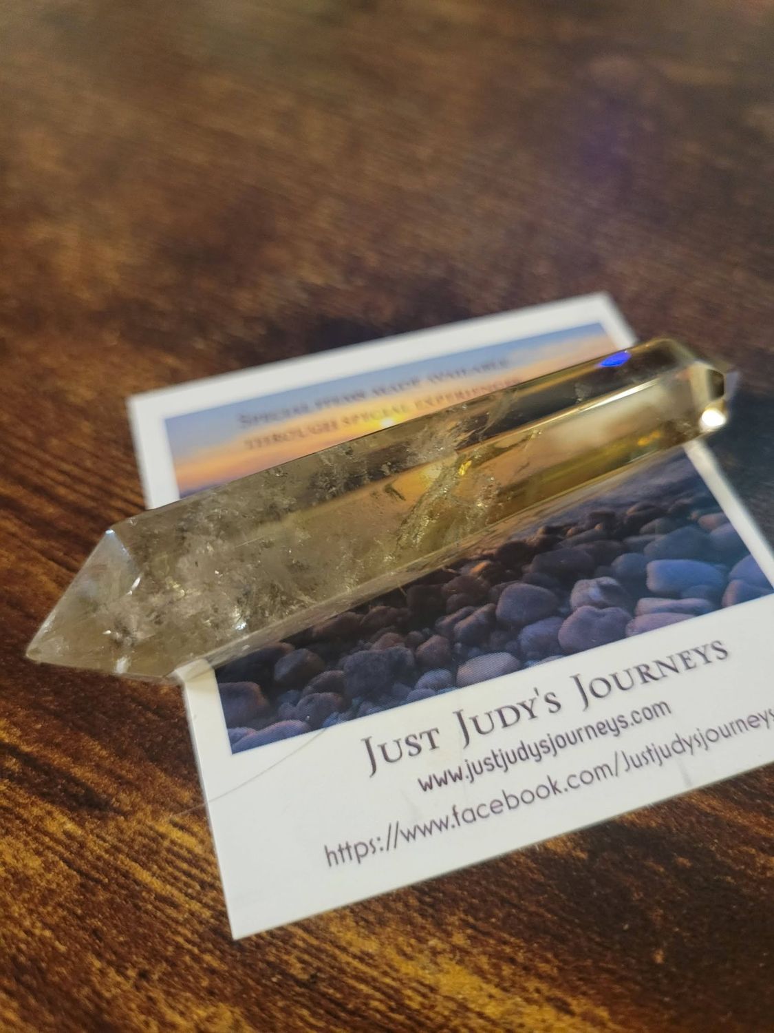 Crystal Smooth Double Terminated Citrine