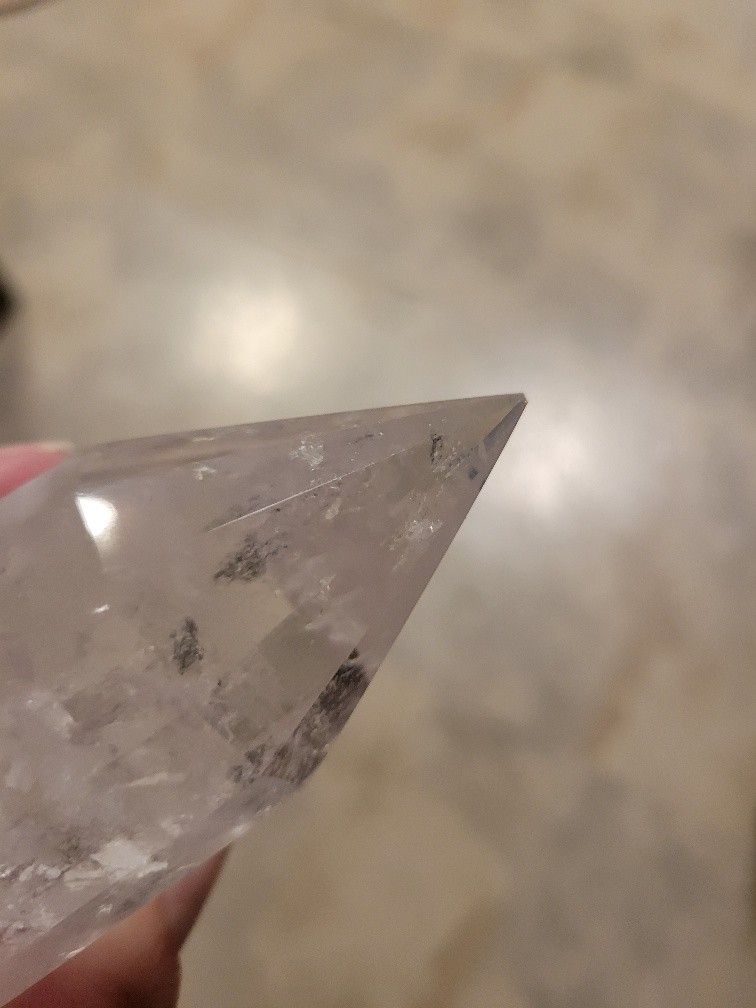 Crystal Clear Quartz Vogel Cut D/T Piece Value appr $200 (12.4 ozs)