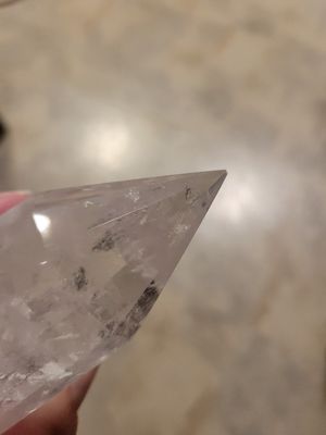 Crystal Clear Quartz Vogel Cut D/T Piece Value appr $200 (12.4 ozs)