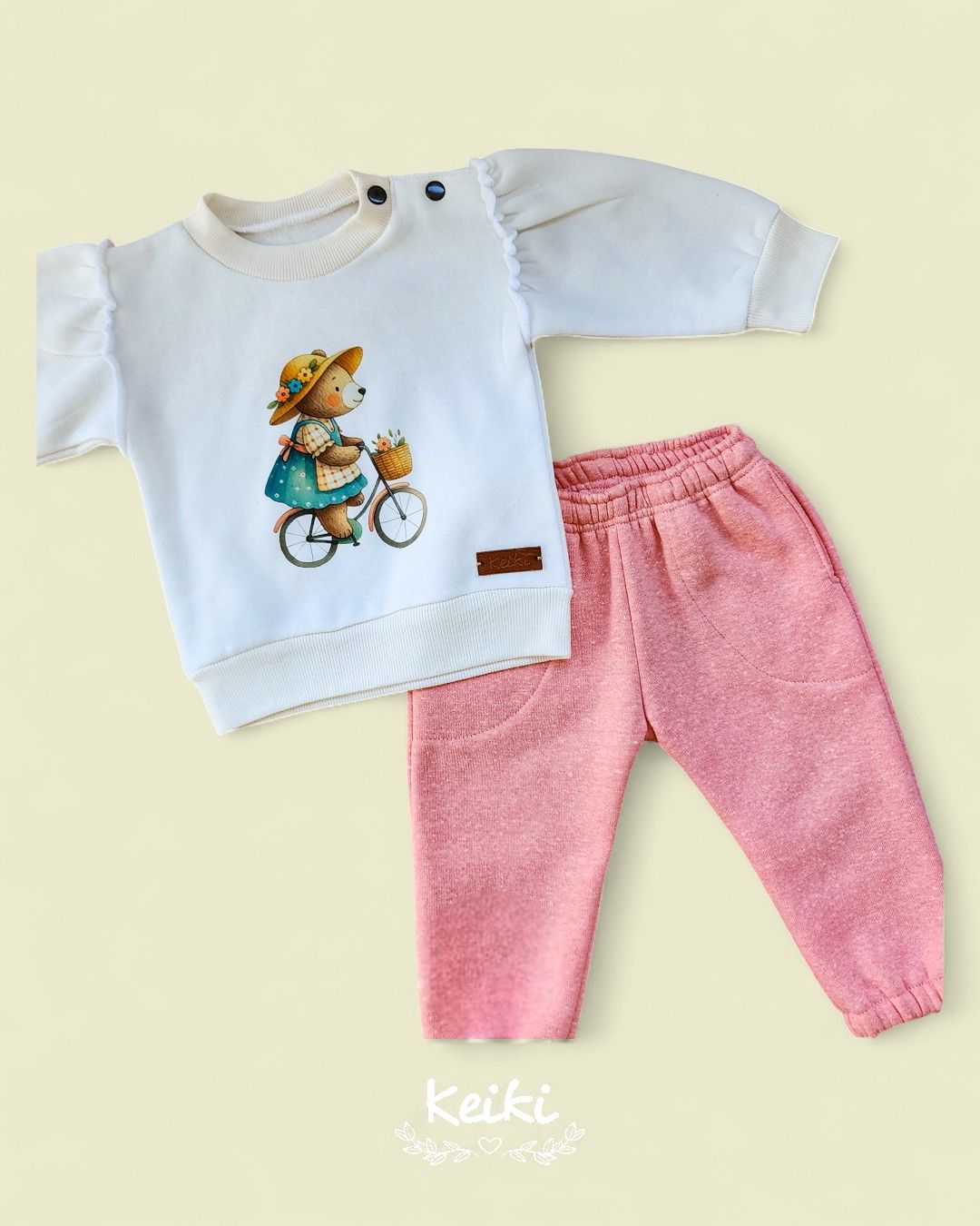 Conjunto Jogging de Felpa c/Estampa Nena