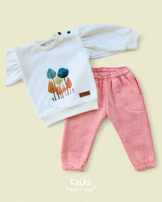 Conjunto Jogging de Felpa c/Estampa Nena