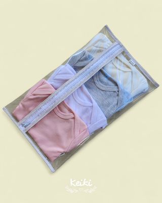Pack de 4 Bodys Manga Larga Lisos
