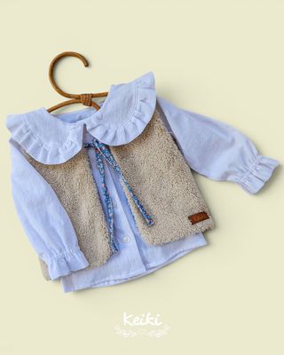 Conjunto Blusa y Chaleco reversible