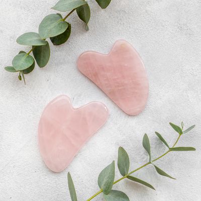 GUA SHA quartz rose outil à visage