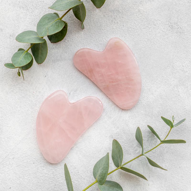 GUA SHA quartz rose outil à visage