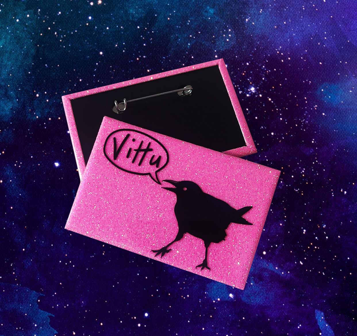 Vittu Crow Pin Badge Vittu Crow Pin Badge