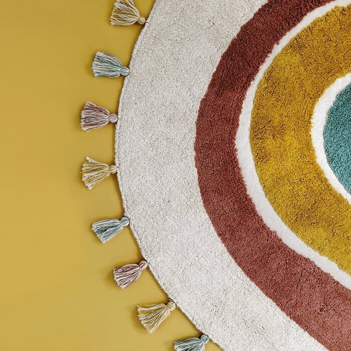 Nattiot kilimas RAINBOW children&#39;s rug with tassels
