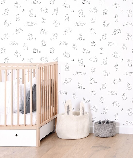 Lilipinso and Co WALLPAPER (50CMX10M) - SEPARATE RABBITS PATTERN