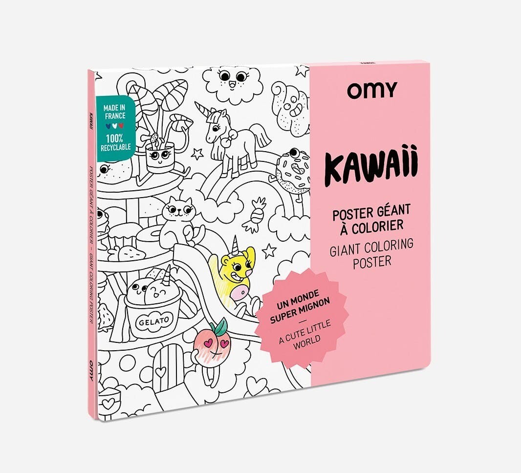 OMY Giant coloring poster - kawai