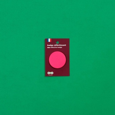 RAINETTE - Small reflective badge | neon pink