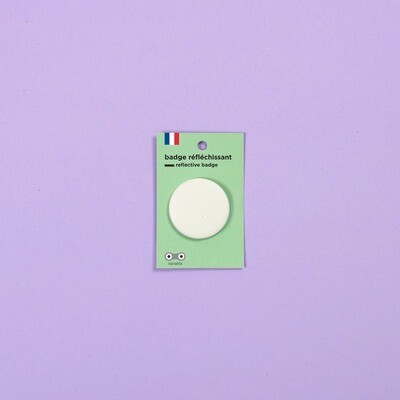 RAINETTE - Small reflective badge | White