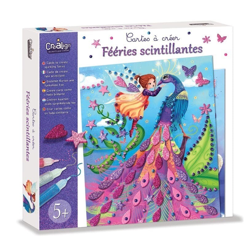 Créa Lign&#39; - Jeux créatifs &amp; éducatifs - Cards to create, Glittering fairies
