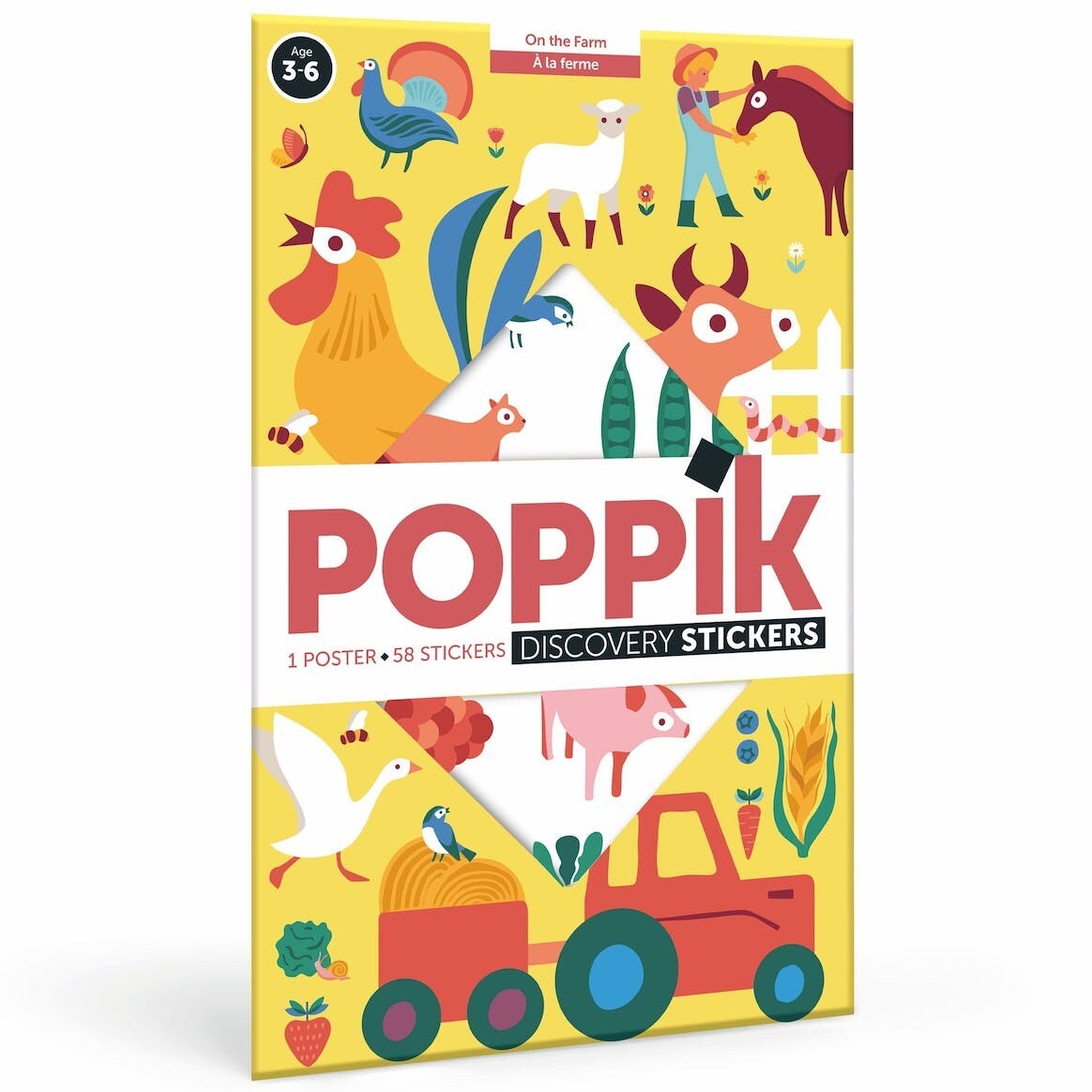 POPPIK International stickers poster -Les animaux rigolos - activité éducative