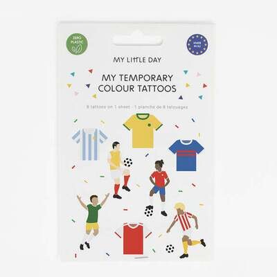 My Little Day laikinos tatuiruotės - 1 sheet of 8 football tattoos