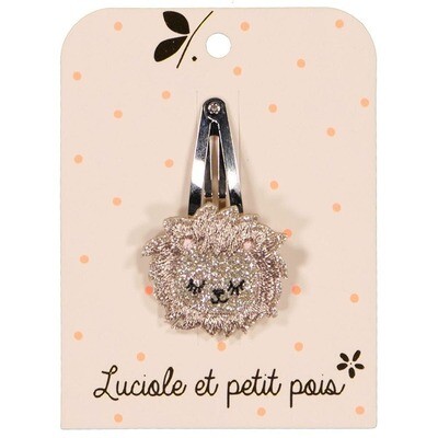 Luciole et Petit Pois hair clip -Barrette lion