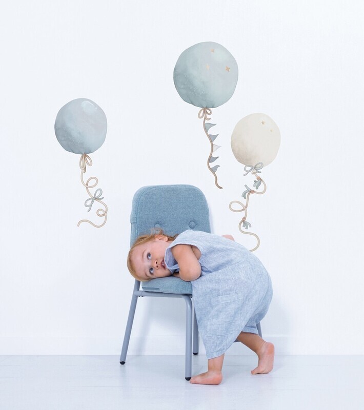 LILIPINSO - SELENE - Grand sticker / Balloons (blue)
