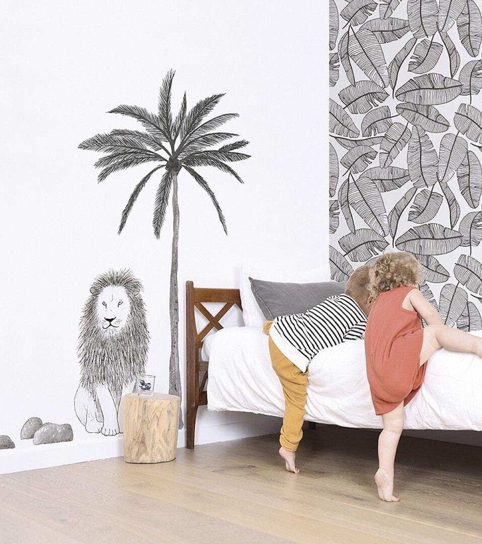 LILIPINSO - SERENGETI - Wall decals / Lion and palm tree
